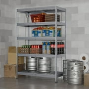 Ar Shelving 5- Tier Galvanized Steel Garage Storage Shelving Unit with Wire Mesh Rack (47.2 in. W x 71 in. H x 18 in. D) NSF Certified