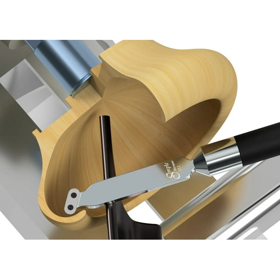 AR Simple Scraper III - For shaping the inward lip and inside bowl and for shaping between the headstock and bottom