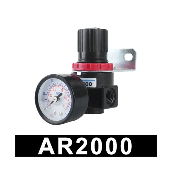 AR2000 Pneumatic Air Pressure Regulator G1/4" BSP Thread Air Compressor Reduction Valve With 4/6/8/10/12MM ,Easy to Install