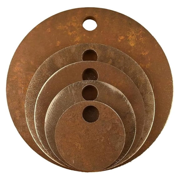 AR500 Steel Circle Shooting Targets 5-Pack (3", 4", 5", 6", 8")-1/2" Thick, Rifle-Rated by