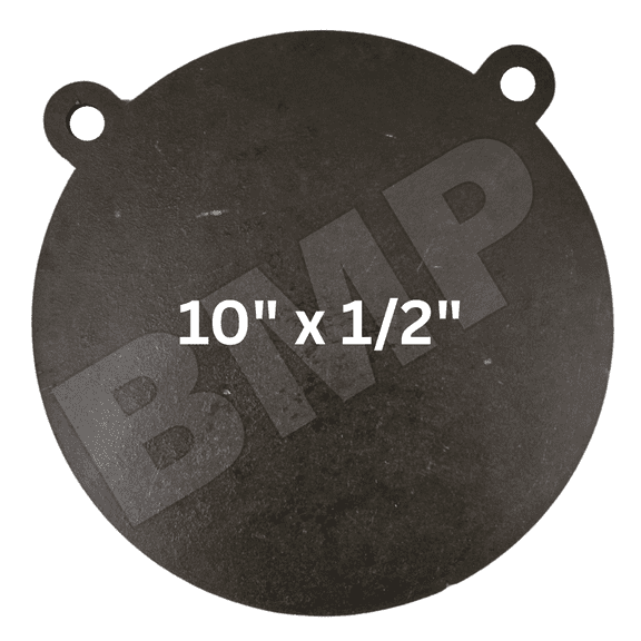 AR500 Steel Gong Shooting Target 1/2" 10" Round 2-Hole