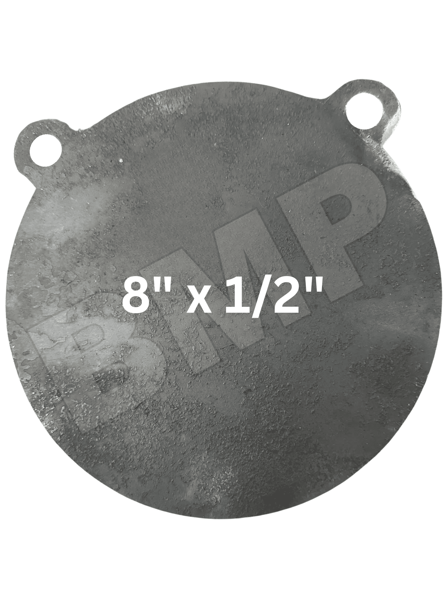 AR500 Steel Gong Shooting Target 1/2" – 8" Round – 2-Hole