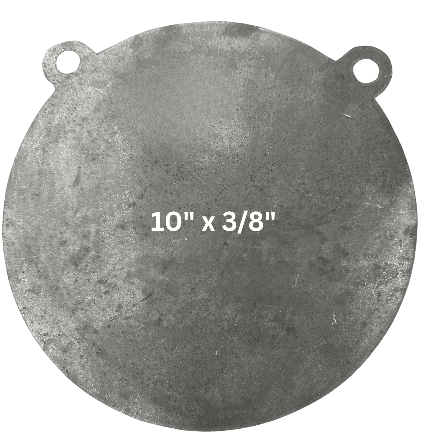 AR500 Steel Gong Shooting Target 3/8" – 10" Round – 2-Hole