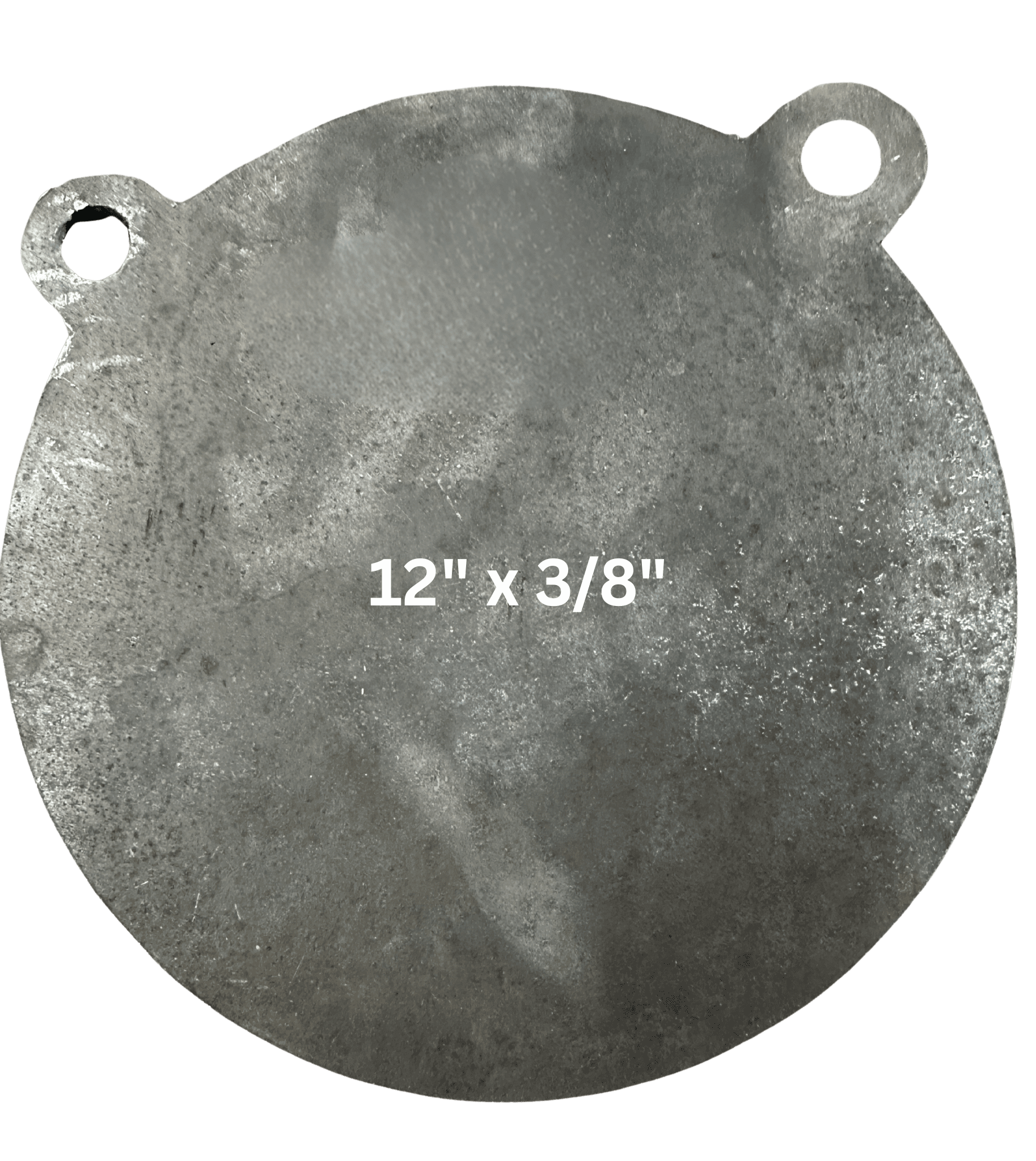 AR500 Steel Gong Shooting Target 3/8" – 12" Round – 2-Hole