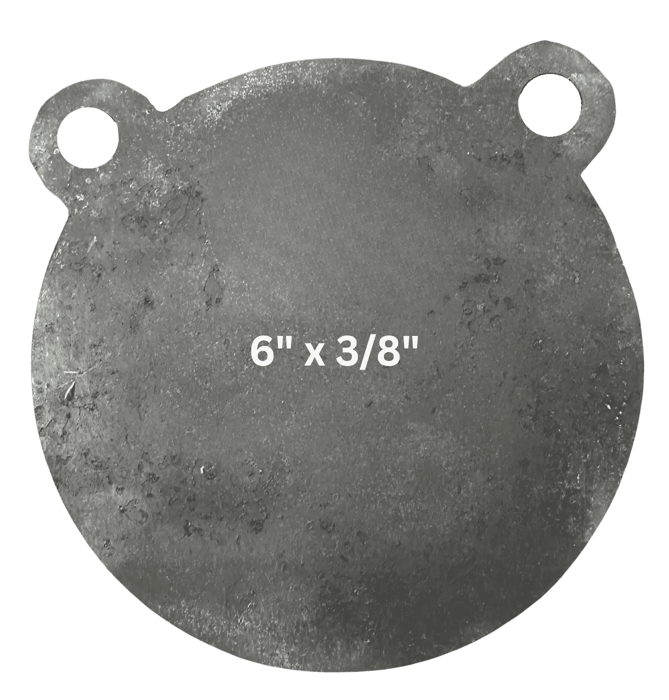 AR500 Steel Gong Shooting Target 3/8" – 6" Round – 2-Hole