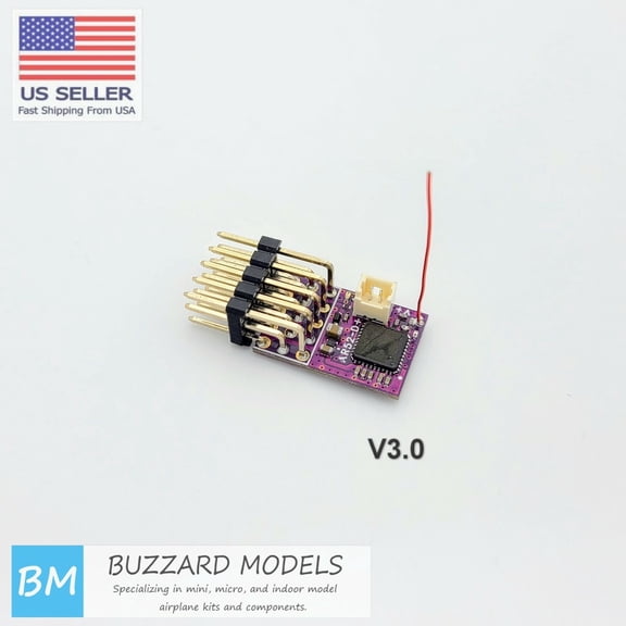 AR52-D+ V3.0 DSMX Spektrum 5 Channel Micro Receiver w/Std Servo Plug +Telemetry