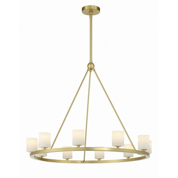 Crystorama Lighting - Aragon - 35W 10 LED Chandelier-30 Inches Tall and 34.75
