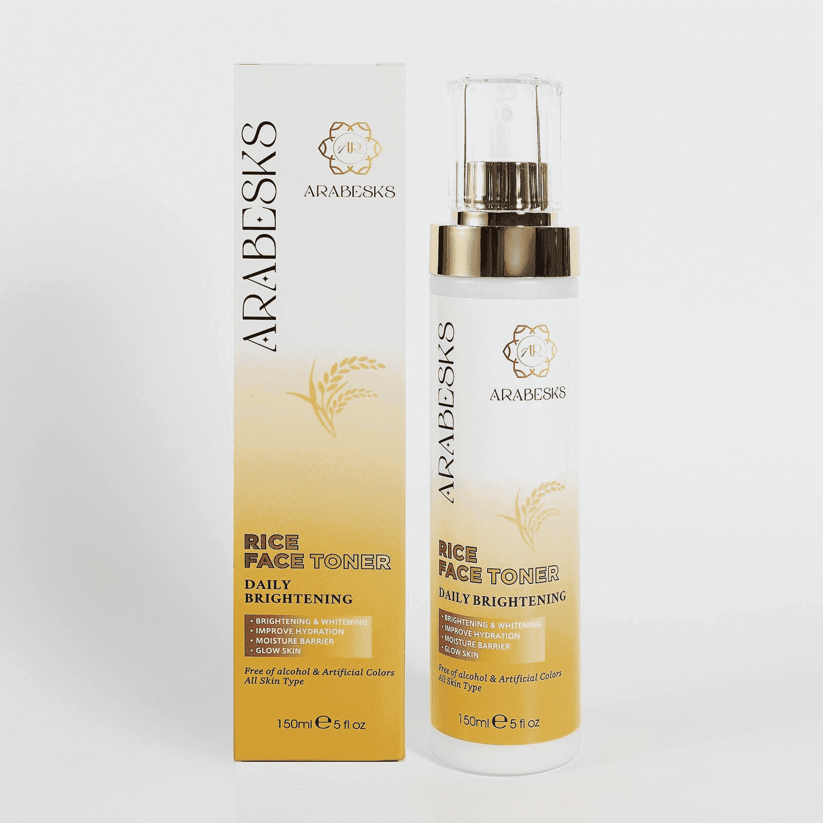 ARABESKS Rice Toner Moisturizing Spray, 5.07 Fl Oz