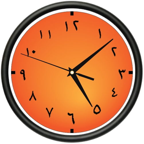 ARABIC TIME Wall Clock alphabet language arab islamic gift
