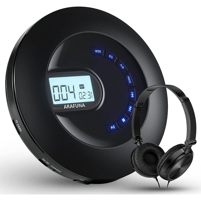 ARAFUNA Portable CD Player with Headphones, Rechargeable USB