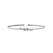 ARAIYA 10K White Gold Lab Grown Diamond Bangle Bracelet (1/8 cttw, VS Clarity, D-E Color) 7"