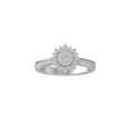 thumbnail image 1 of ARAIYA 10K White Gold Round Cluster Diamond Engagement Ring (1/2 cttw, I-J Color, I2-I3 Clarity), Size 8, 1 of 4