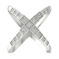 ARAIYA 10K White Gold Round Diamond Fashion Band Ring (1/2 cttw, I-J Color, I2-I3 Clarity), Size 10