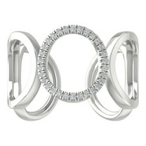 ARAIYA 10K White Gold Round Diamond Fashion Band Ring (1/8 cttw, I-J Color, I2-I3 Clarity), Size 10