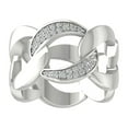 thumbnail image 1 of ARAIYA 10K White Gold Round Diamond Fashion Band Ring (1/8 cttw, I-J Color, I2-I3 Clarity), Size 5.5, 1 of 4