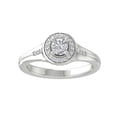 thumbnail image 1 of ARAIYA 10K White Gold Round Diamond Halo Engagement Ring (1/2 cttw, I-J Color, I2-I3 Clarity), Size 10, 1 of 4