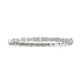 thumbnail image 1 of ARAIYA 10K White Gold Round and Baguette-Shape Lab Grown Diamond Bangle Bracelet (1 cttw, VS Clarity, D-E Color) 7", 1 of 4
