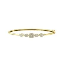 ARAIYA 10K Yellow Gold Lab Grown Diamond Bangle Bracelet (5/8 cttw, VS Clarity, D-E Color) 7"