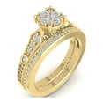 thumbnail image 1 of ARAIYA 10K Yellow Gold Round Cluster Diamond Engagement Ring (1/2 cttw, I-J Color, I2-I3 Clarity), Size 5, 1 of 4