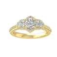 thumbnail image 1 of ARAIYA 10K Yellow Gold Round Diamond 3-Stone Engagement Ring (1 1/4 cttw, I-J Color, I2-I3 Clarity), Size 6, 1 of 4