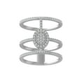 thumbnail image 1 of ARAIYA 14K White Gold Round Cluster Diamond Engagement Ring (1/2 cttw, I-J Color, I2-I3 Clarity), Size 9.5, 1 of 4