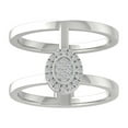 thumbnail image 1 of ARAIYA 14K White Gold Round Cluster Diamond Engagement Ring (1/8 cttw, I-J Color, I2-I3 Clarity), Size 9.5, 1 of 4