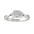 thumbnail image 1 of ARAIYA 14K White Gold Round Diamond 3-Stone Engagement Ring (1 cttw, I-J Color, I2-I3 Clarity), Size 6.5, 1 of 4