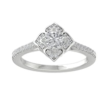 ARAIYA 14K White Gold Round Diamond Engagement Ring (3/4 cttw, I-J Color, I2-I3 Clarity), Size 10