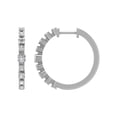 thumbnail image 1 of ARAIYA 14K White Gold Round Lab Grown Diamond Hoop Earrings (1/2 cttw, VS Clarity, D-E Color), 1 of 4