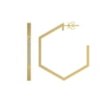 thumbnail image 1 of ARAIYA 14K Yellow Gold Round Diamond C-Hoop Earrings (1/10 cttw, I2-I3 Clarity, I-J Color), 1 of 4