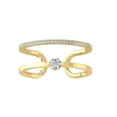 thumbnail image 1 of ARAIYA 14K Yellow Gold Round Diamond Fashion Band Ring (1/4 cttw, I-J Color, I2-I3 Clarity), Size 8, 1 of 4
