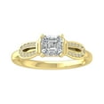 thumbnail image 1 of ARAIYA 14K Yellow Gold Round and Asscher-shape Diamond Engagement Ring (1 cttw, I-J Color, I2-I3 Clarity), Size 10, 1 of 4