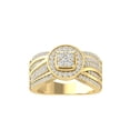 thumbnail image 1 of ARAIYA FINE JEWELRY 10K Solid Yellow Gold Cluster Diamond Wedding Band Ring (1 1/4 cttw, I-J Color, I2-I3 Clarity) Size 5.5, 1 of 1