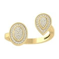 thumbnail image 1 of ARAIYA FINE JEWELRY 10K Solid Yellow Gold Cluster Diamond Wedding Band Ring (1/5 cttw, I-J Color, I2-I3 Clarity) Size 10, 1 of 1