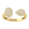 thumbnail image 1 of ARAIYA FINE JEWELRY 10K Solid Yellow Gold Cluster Diamond Wedding Band Ring (1/5 cttw, I-J Color, I2-I3 Clarity) Size 9, 1 of 1