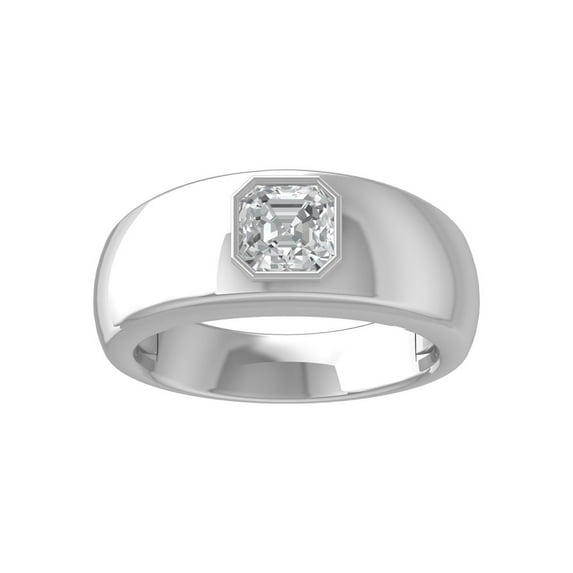 ARAIYA FINE JEWELRY 10K White Gold Asscher-shape Diamond Fashion Ring (1 cttw, I2-I3 Clarity, I-J Color) Size 9
