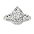 thumbnail image 1 of ARAIYA FINE JEWELRY 10K White Gold Cluster Pear Shape Ring (1/2 cttw, D-F Color, VS Clarity), Size 6.5, 1 of 5