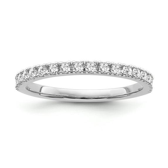 Araiya Fine Jewelry 10K White Gold Diamond Band Ring (1/3 cttw, I-J Color,I2-I3 Clarity) Size 8