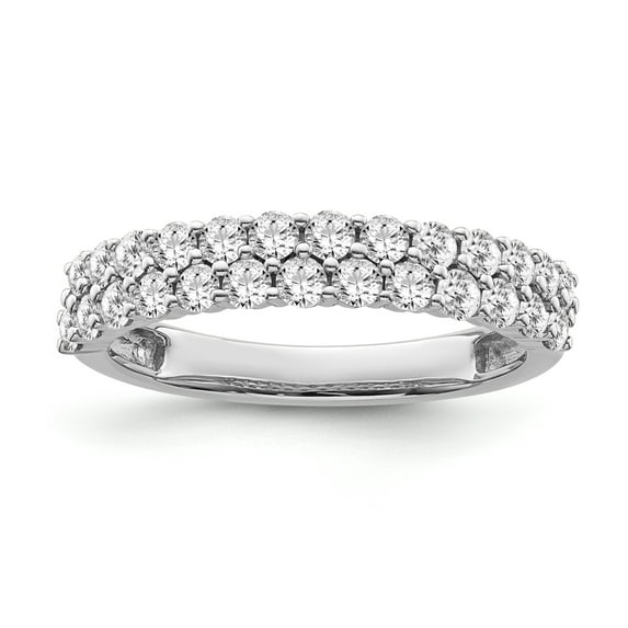 ARAIYA FINE JEWELRY 10K White Gold Diamond Band Ring (1 cttw, I-J Color, I2 Clarity), Size 9.5