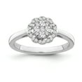 thumbnail image 1 of Araiya Fine Jewelry 10K White Gold Diamond Cluster Ring (1/4 cttw, I-J Color, I2-I3 Clarity) Size 9.5, 1 of 5