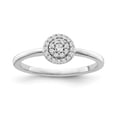 thumbnail image 1 of Araiya Fine Jewelry 10K White Gold Diamond Cluster Ring (1/8 cttw, I-J Color, I2-I3 Clarity) Size 6.5, 1 of 5