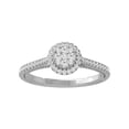 thumbnail image 1 of ARAIYA FINE JEWELRY 10K White Gold Diamond Composite Cluster Ring (1/2 cttw, I-J Color, I2-I3 Clarity) Size 7, 1 of 5