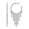 thumbnail image 1 of ARAIYA FINE JEWELRY 10K White Gold Diamond Dangle Earrings (1/2 cttw, I2-I3 Clarity, I-J Color), 1 of 4