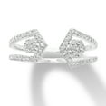 thumbnail image 1 of Araiya Fine Jewelry 10K White Gold Diamond Deconstructed Fashion Ring (1/3 cttw, I-J Color, I2-I3 Clarity), Size 9.5, 1 of 5