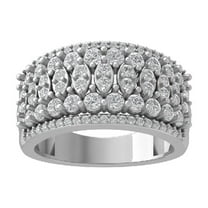 ARAIYA FINE JEWELRY 10K White Gold Diamond Fashion Band Ring (1 1/2 cttw, I-J Color, I2-I3 Clarity) Size 8.5