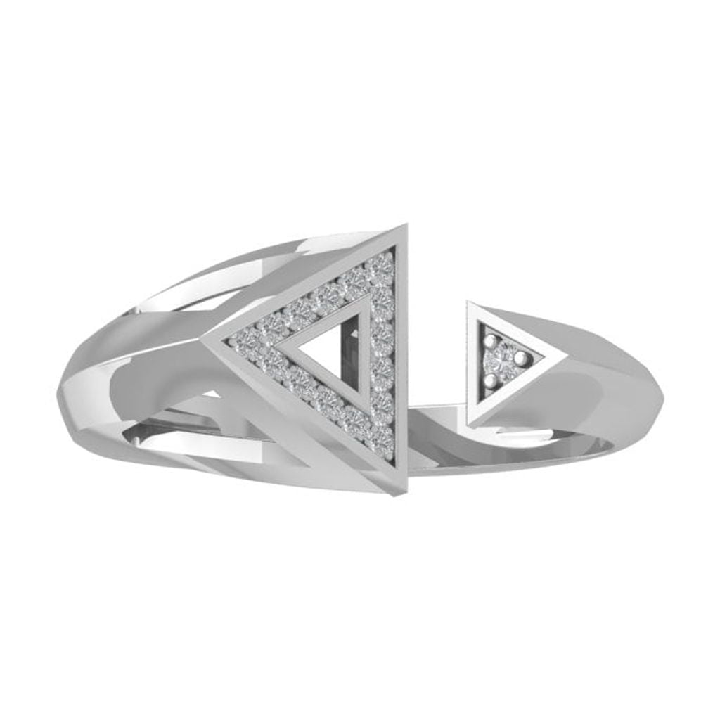 Araiya Fine Jewelry 10k White Gold Diamond Fashion Band Ring 1 20 Cttw