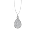 thumbnail image 1 of ARAIYA FINE JEWELRY 10K White Gold Diamond Fashion Pendant with Gold Plated Silver Cable Chain Necklace (1/4 cttw, I-J Color, I2-I3 Clarity) 18", 1 of 1