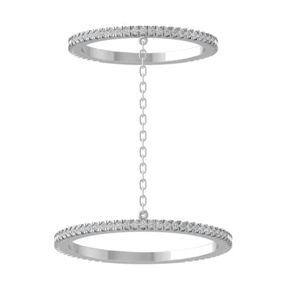 ARAIYA FINE JEWELRY 10K White Gold Diamond Fashion Wedding Ring (1/3 cttw, I-J Color, I2-I3 Clarity) Size 8