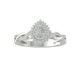 thumbnail image 1 of ARAIYA FINE JEWELRY 10K White Gold Diamond Halo Engagement Ring (1/2 cttw, I-J Color, I2-I3 Clarity) Size 10, 1 of 4