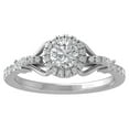 thumbnail image 1 of ARAIYA FINE JEWELRY 10K White Gold Diamond Halo Engagement Ring (3/4 cttw, I-J Color, I2-I3 Clarity) Size 5.5, 1 of 6